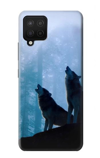S4053 Two Wolves Couple Howling Forest Case For Samsung Galaxy A42 5G