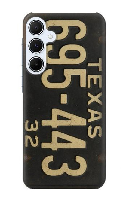 S4061 Vintage Texas Car License Plate Case For Samsung Galaxy A55 5G