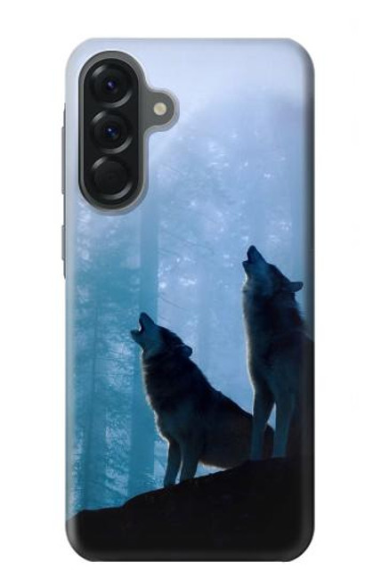 S4053 Two Wolves Couple Howling Forest Case For Samsung Galaxy A56