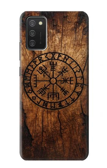 S4036 Viking Vegvisir Compass Wood Case For Samsung Galaxy A03S