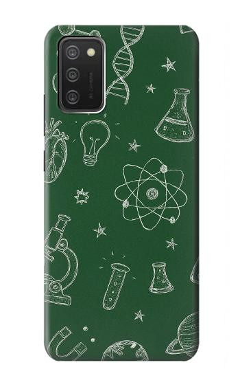 S4059 Science Chalkboard Graphic Case For Samsung Galaxy A03S