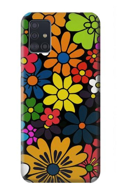 S4043 Colorful Flowers Cartoon Case For Samsung Galaxy A51