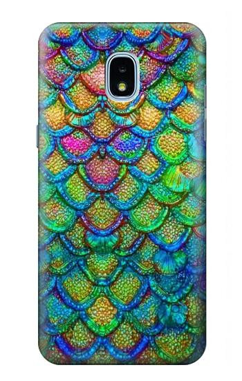 S4071 Colorful Mermaid Scale Case For Samsung Galaxy J3 (2018), J3 Star, J3 V 3rd Gen, J3 Orbit, J3 Achieve, Express Prime 3, Amp Prime 3