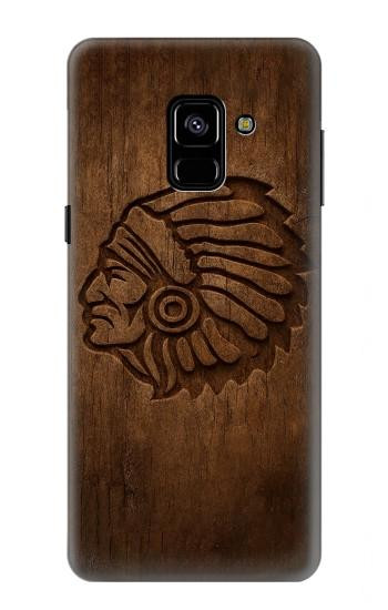 S4035 Native American Wood Carving Case For Samsung Galaxy A8 (2018)