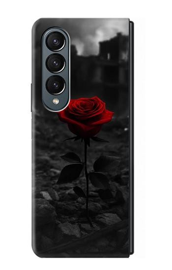 S4048 Red Rose Ruins Case For Samsung Galaxy Z Fold 4