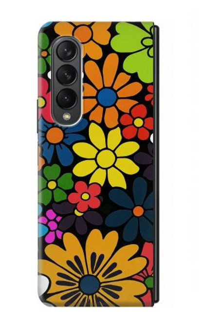 S4043 Colorful Flowers Cartoon Case For Samsung Galaxy Z Fold 3 5G