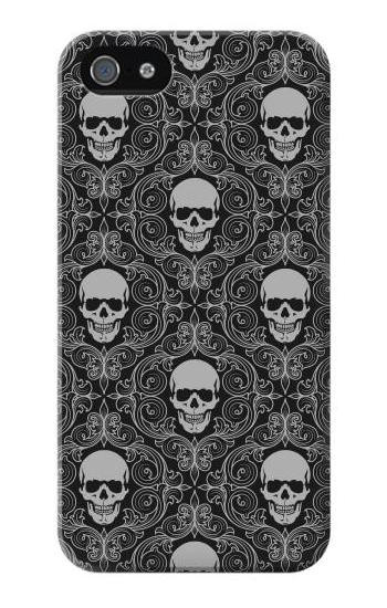 S2371 Skull Vintage Monochrome Pattern Case For iPhone 5 5S SE