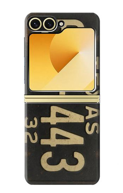 S4061 Vintage Texas Car License Plate Case For Samsung Galaxy Z Flip 6, Flip 7 FE