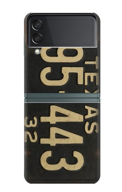S4061 Vintage Texas Car License Plate Case For Samsung Galaxy Z Flip 3 5G