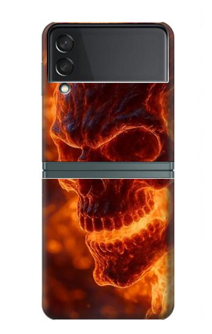 S4062 Fire Skull Case For Samsung Galaxy Z Flip 3 5G