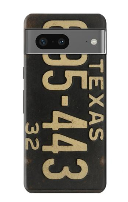 S4061 Vintage Texas Car License Plate Case For Google Pixel 7a