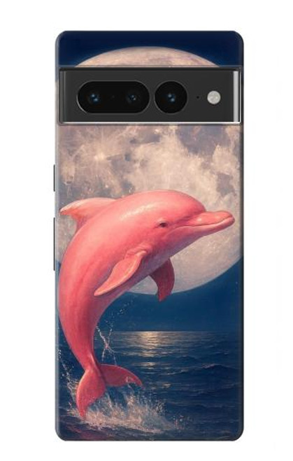 S4045 Dolphin Moon Night Case For Google Pixel 7 Pro