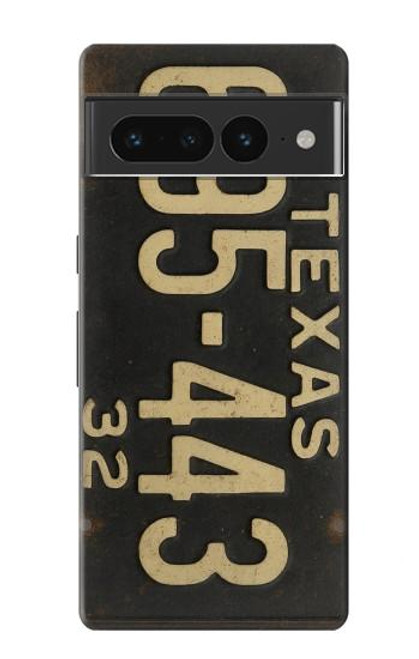 S4061 Vintage Texas Car License Plate Case For Google Pixel 7 Pro