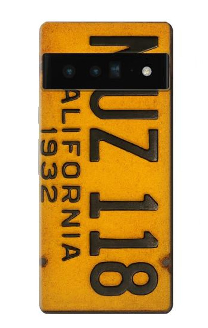 S4060 Vintage California Car License Plate Case For Google Pixel 6 Pro