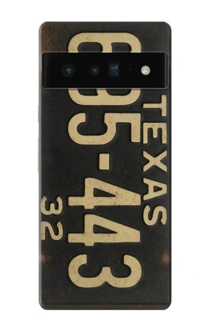 S4061 Vintage Texas Car License Plate Case For Google Pixel 6 Pro