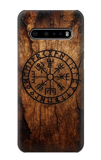 S4036 Viking Vegvisir Compass Wood Case For LG V60 ThinQ 5G