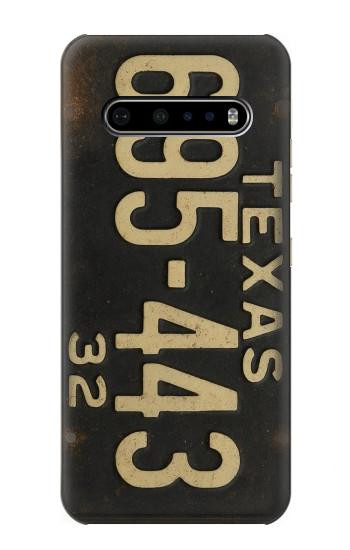 S4061 Vintage Texas Car License Plate Case For LG V60 ThinQ 5G
