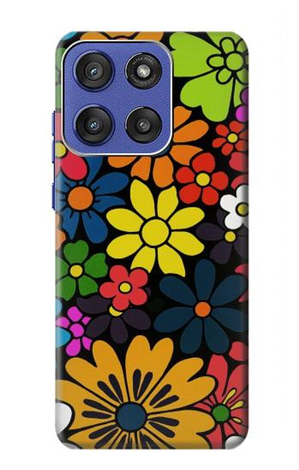 S4043 Colorful Flowers Cartoon Case For Motorola Moto G Stylus 5G (2025), Edge 60 Stylus