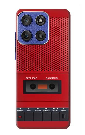 S4073 Vintage Red Cassette Player Graphic Case For Motorola Moto G Stylus 5G (2025,2026), Edge 60 Stylus