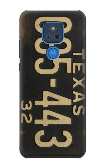 S4061 Vintage Texas Car License Plate Case For Motorola Moto G Play (2021)