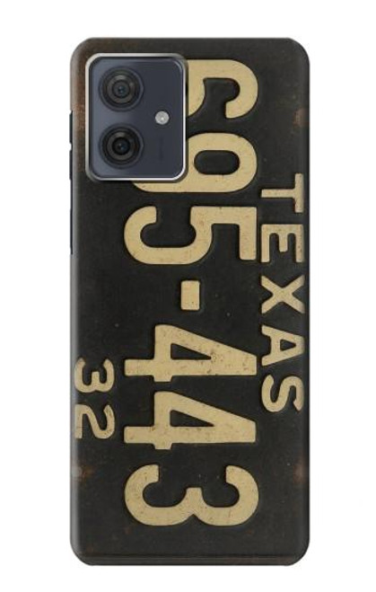 S4061 Vintage Texas Car License Plate Case For Motorola Moto G54