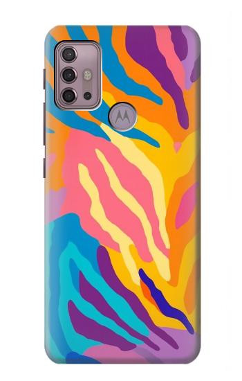 S4037 Colorful Zebra Pattern Case For Motorola Moto G30, G20, G10