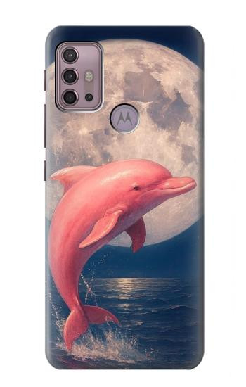 S4045 Dolphin Moon Night Case For Motorola Moto G30, G20, G10