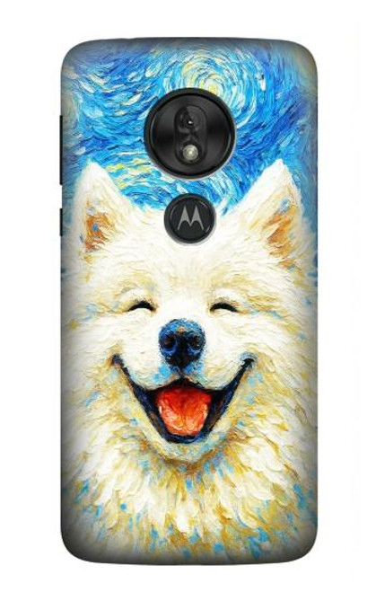 S4064 Smile Dog Van Gogh Starry Night Case For Motorola Moto G7 Power