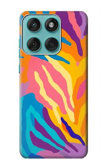 S4037 Colorful Zebra Pattern Case For Motorola Edge 60 Fusion