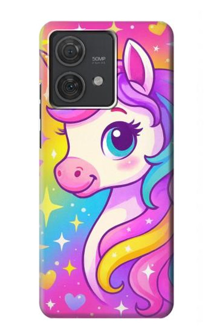 S4057 Cute Unicorn Cartoon Case For Motorola Edge 40 Neo