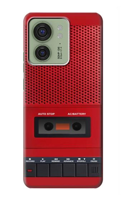 S4073 Vintage Red Cassette Player Graphic Case For Motorola Edge (2023), Edge 40