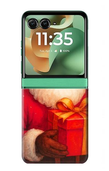 S4046 Happy Santa Case For Motorola Razr 70+,60+, Razr+ (2026, 2025, 2024)