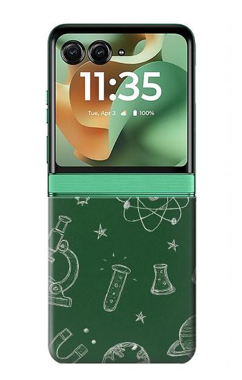 S4059 Science Chalkboard Graphic Case For Motorola Razr 70+,60+, Razr+ (2026, 2025, 2024)