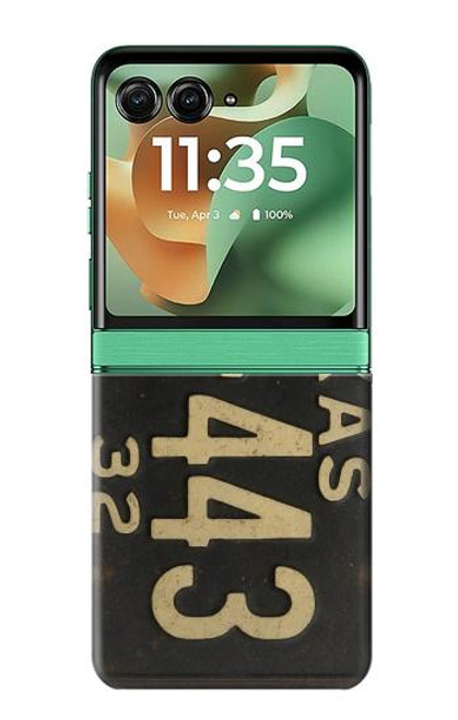 S4061 Vintage Texas Car License Plate Case For Motorola Razr 60, Razr 2025