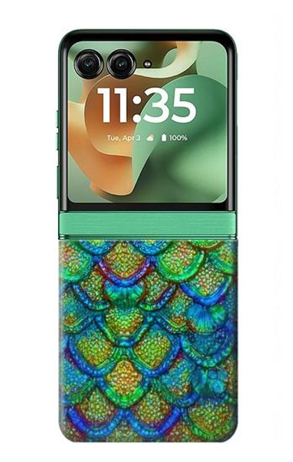 S4071 Colorful Mermaid Scale Case For Motorola Razr 60, Razr 2025