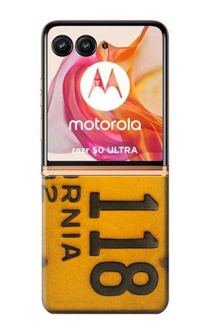 S4060 Vintage California Car License Plate Case For Motorola Razr 50 Ultra