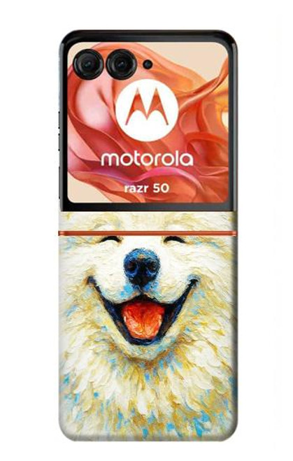 S4064 Smile Dog Van Gogh Starry Night Case For Motorola Razr 50
