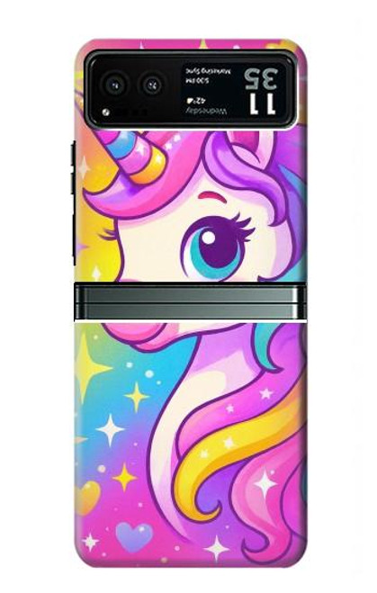 S4057 Cute Unicorn Cartoon Case For Motorola Razr 40