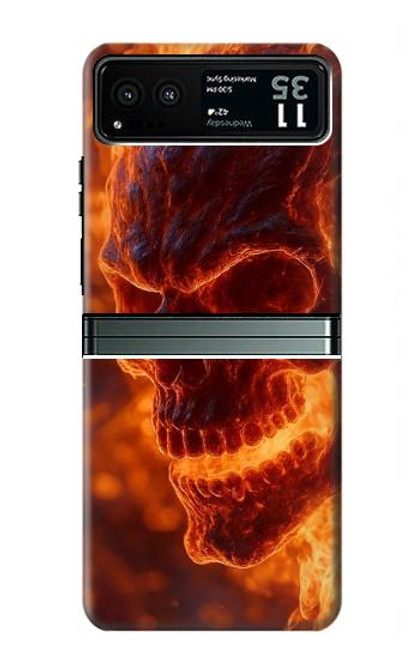 S4062 Fire Skull Case For Motorola Razr 40
