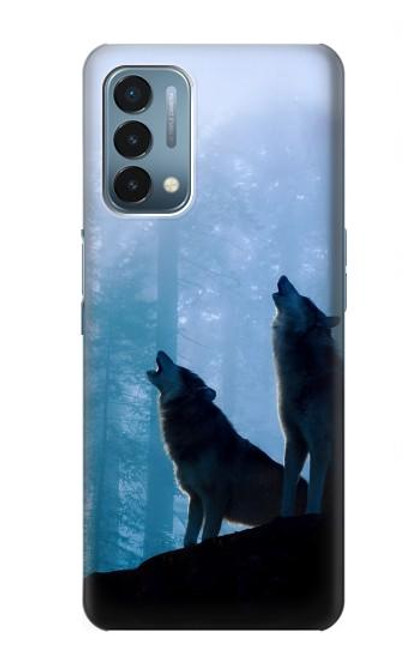 S4053 Two Wolves Couple Howling Forest Case For OnePlus Nord N200 5G