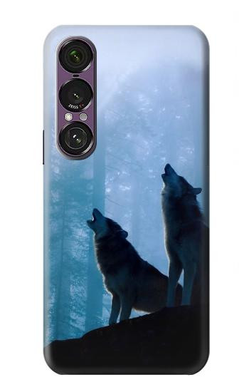 S4053 Two Wolves Couple Howling Forest Case For Sony Xperia 1 VII