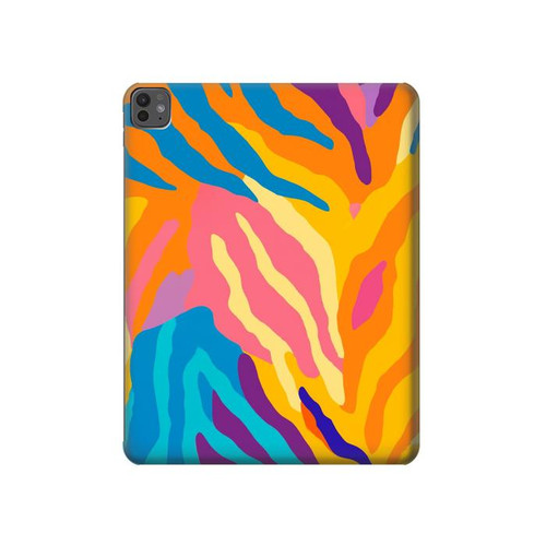 S4037 Colorful Zebra Pattern Hard Case For iPad Pro 13 (2024,2025), Air 13 2026