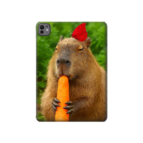 S4068 Capybara Butterfly Hard Case For iPad Air (2020, 2022), Air 11 (2024,2025,2026), Pro 11 (2022)
