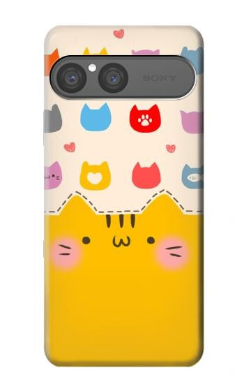 S2442 Cute Cat Cartoon Funny Case For Sony Xperia 10 VII