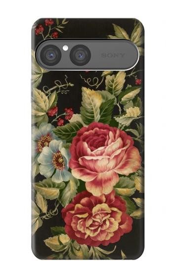 S3013 Vintage Antique Roses Case For Sony Xperia 10 VII, 10 VIII