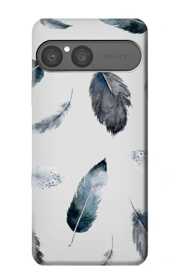 S3085 Feather Paint Pattern Case For Sony Xperia 10 VII, 10 VIII