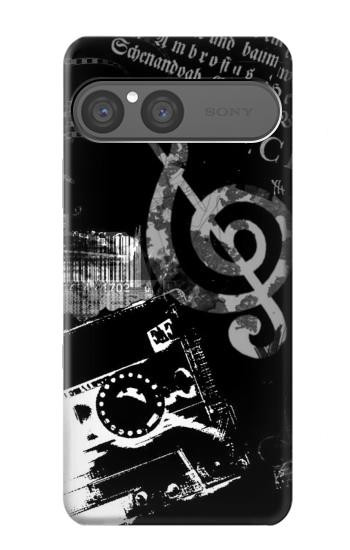 S3197 Music Cassette Note Case For Sony Xperia 10 VII, 10 VIII