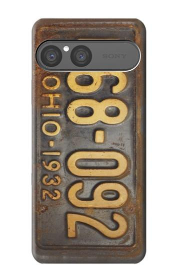 S3228 Vintage Car License Plate Case For Sony Xperia 10 VII, 10 VIII