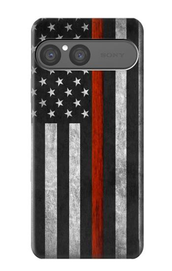 S3472 Firefighter Thin Red Line Flag Case For Sony Xperia 10 VII