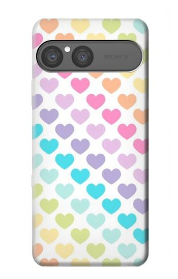 S3499 Colorful Heart Pattern Case For Sony Xperia 10 VII, 10 VIII